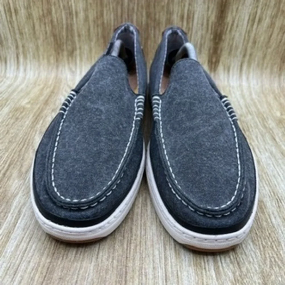 Cole Haan Cloudfeel‎ Weekender Loafer Men's Size 11.5 Gray Canvas Shoes C32223